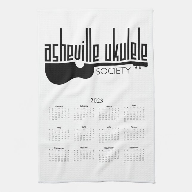 Linge De Cuisine Calendrier Asheville Ukulele Society 2023 (Vertical)
