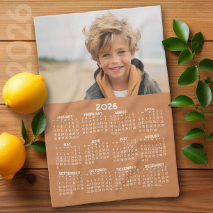Linge De Cuisine Calendrier avec photo - Vue Année - Terra Cotta