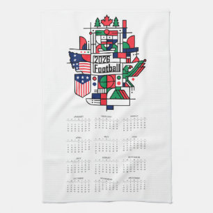 Linge De Cuisine Calendrier de football 2026 USA, Canada, Mexique