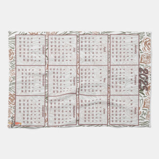 Linge De Cuisine Calendrier des motifs de fleurs 2025