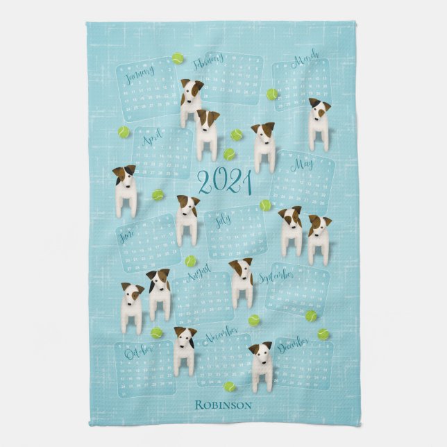 Linge De Cuisine Calendrier Parson Jack Russell Terriers 2021 (Vertical)