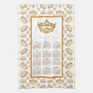 Linge De Cuisine Calendrier Queen of Hearts Gold Crown Tiaras 2022