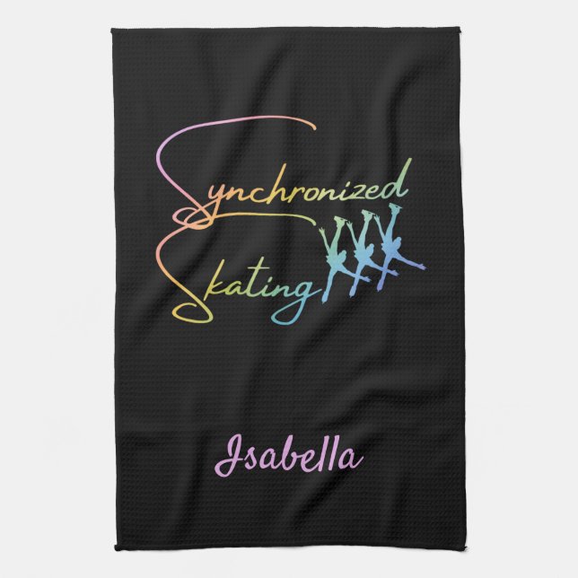 Linge De Cuisine Calligraphie en arc-en-ciel synchronisée de la ser (Vertical)