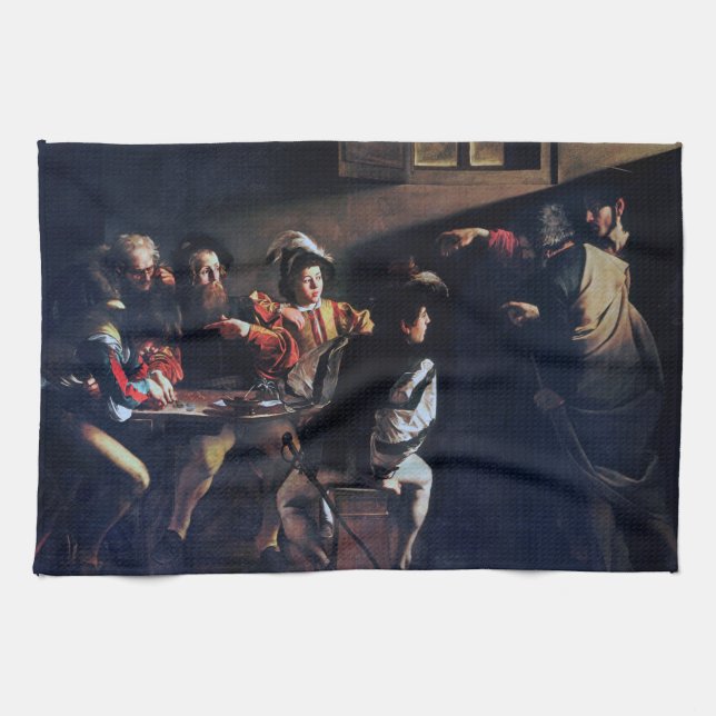 Linge De Cuisine Calling of Saint Matthew, Caravaggio (Horizontal)