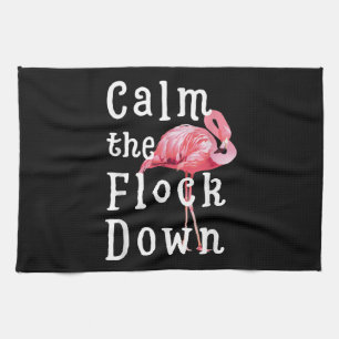 Linge De Cuisine Calme La Fille Flamant rose En Flocon  Flamant ros