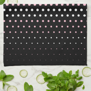 Linge De Cuisine Cameo Pink et White Polka Dot