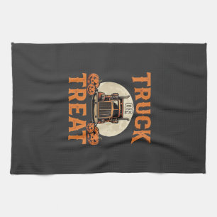 Linge De Cuisine Camion ou traiter Halloween conception de semi-rem