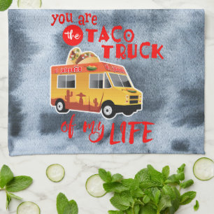 Linge De Cuisine Camion Taco de ma vie, Noir, Aquarelle