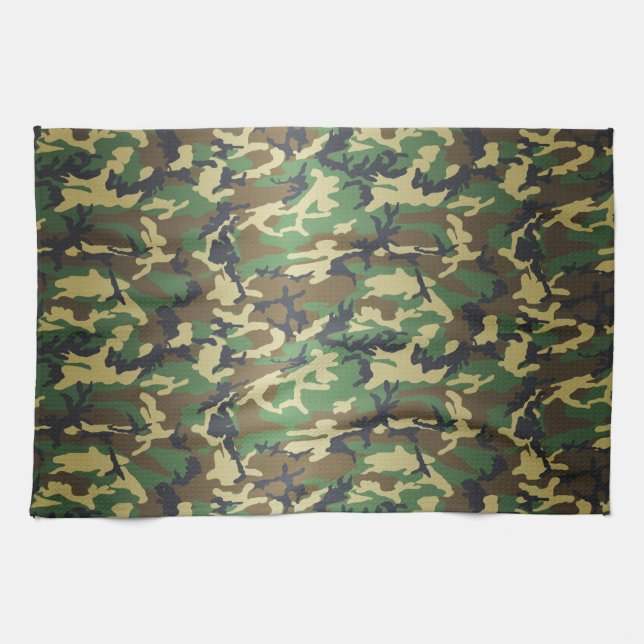 Linge De Cuisine Camo Woodland (Horizontal)