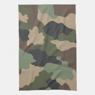 Linge De Cuisine Camouflage de Woodland Camo Khaki Tan Black