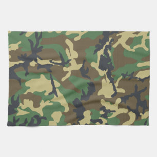 Linge De Cuisine Camouflage des Motifs de la Marine verte