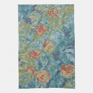 Linge De Cuisine Camouflage et fleurs