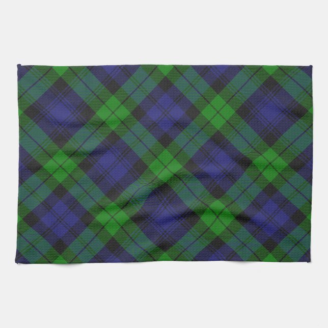 Linge De Cuisine Campbell Clan Tartan Plaid Black Watch (Horizontal)