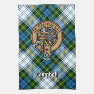 Linge De Cuisine Campbell Crest au-dessus de Tartan