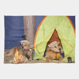 Linge De Cuisine Camper de chiens d'arrêt d'or