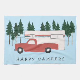 Linge De Cuisine Camping Camping RVing Motorhome Arbres rouges Whim