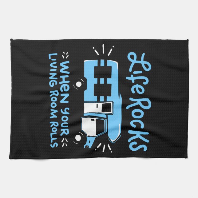 Linge De Cuisine Camping - Life Rocks (Horizontal)