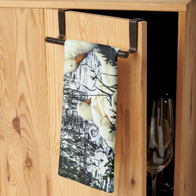 Linge De Cuisine Canards Étang animal (Pliage en tiers)