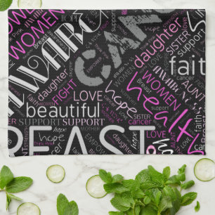 Linge De Cuisine Cancer du sein Sensibilisation Mot Cloud ID261