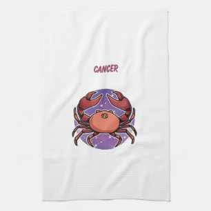 Linge De Cuisine Cancer rose, zodiaque, impression signe du zodiaqu