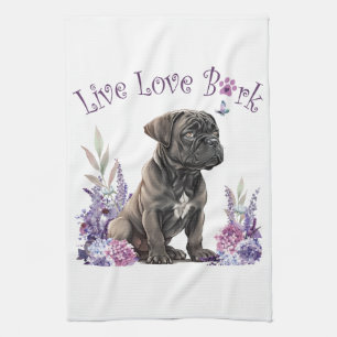 Linge De Cuisine Cane Corso Chien Maman Florale