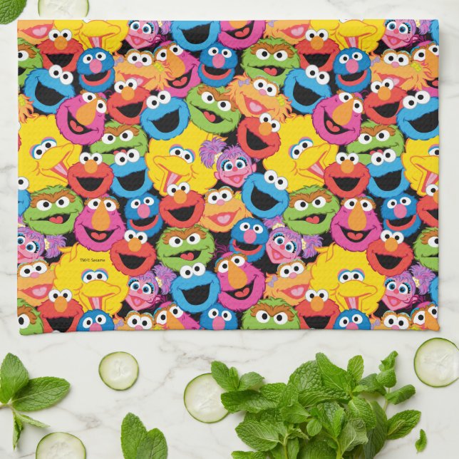 Linge De Cuisine Caractère de rue Sésame Face au Motif (Plié)