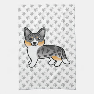 Linge De Cuisine Cardigan bleu Merle Cardigan Welsh Corgi Cartog Ch