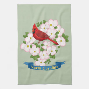 Linge De Cuisine Cardinal d'État de Caroline du Nord Oiseau Dogwood