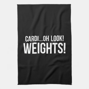 Linge De Cuisine Cardio vs Weights - Entraînement De Gym De Novelté