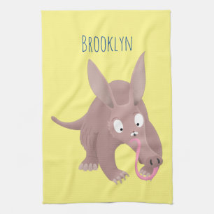 Linge De Cuisine Caricature amusante de Aardvark
