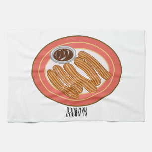 Linge De Cuisine Caricature de Churro