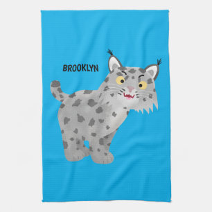 Linge De Cuisine Caricature de lynx de lynx de lynx