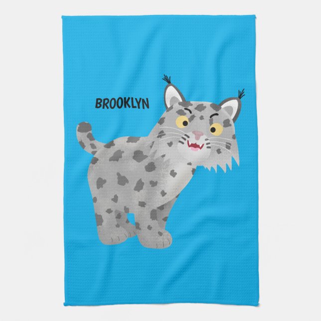Linge De Cuisine Caricature de lynx de lynx de lynx (Vertical)