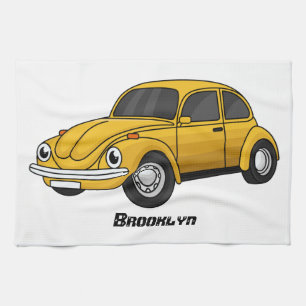 Linge De Cuisine Caricature de voiture classique