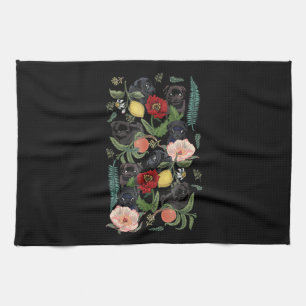 Linge De Cuisine carlin botanique et noir t- par huebucket