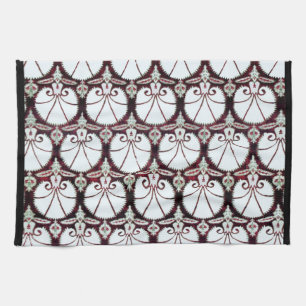 LINGE DE CUISINE CARNATIONS BLANCHES DE DOMMAQUES