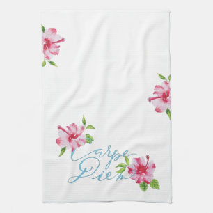 Linge De Cuisine Carpe diem saisir la journée hibiscus Cuisine Serv