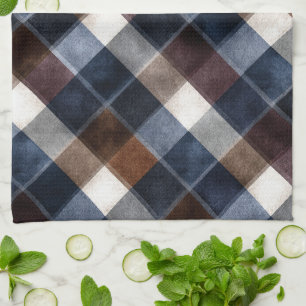 Linge De Cuisine Carré Bleu Rouge Blanc Gris Pays
