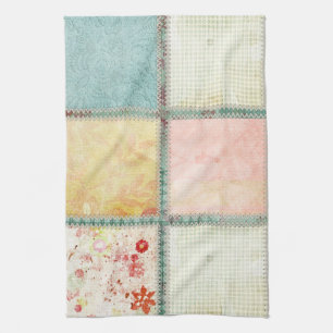 Linge De Cuisine Carré floral de carrés d'édredon