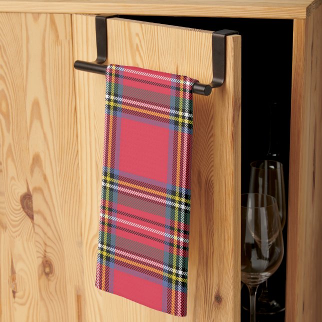 Linge De Cuisine Carreaux Rouges (Pliage en tiers)