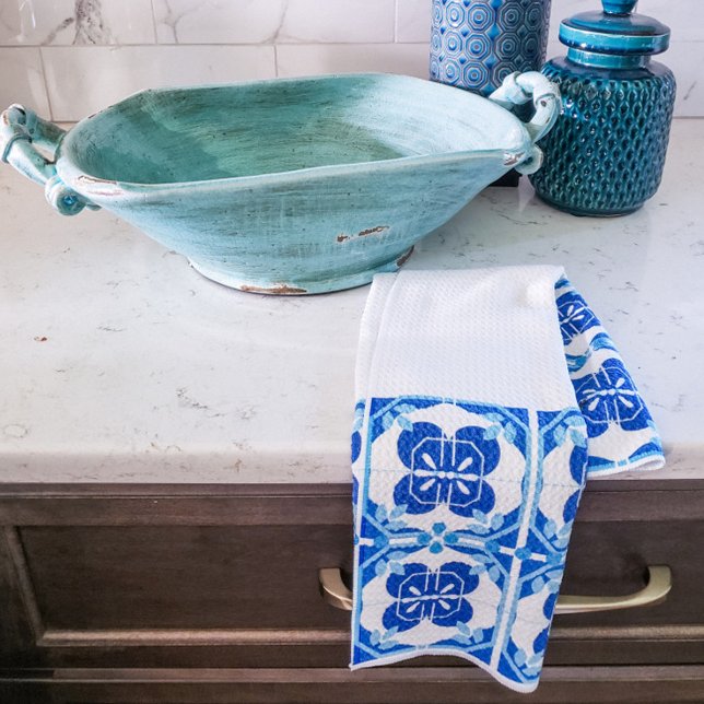 Linge De Cuisine Carrelage bleu et blanc Azulejos (Créateur téléchargé)