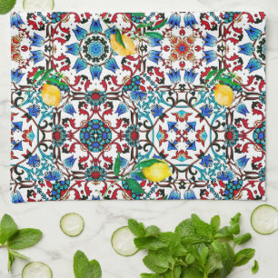 Linge De Cuisine Carrelage méditerranéen, mosaïque, citron, art d'é