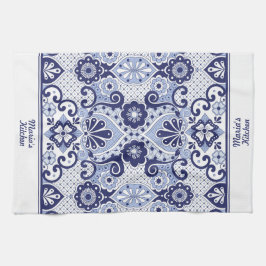 Linge De Cuisine Carrelage Talavera mexicain bleu et blanc personna