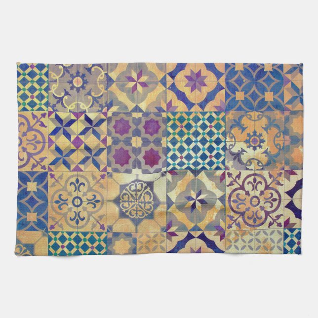 Linge De Cuisine Carrelage traditionnel méditerranéen et égéen colo (Horizontal)