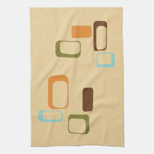 Linge De Cuisine Carrés géométriques modernes de la moitié du