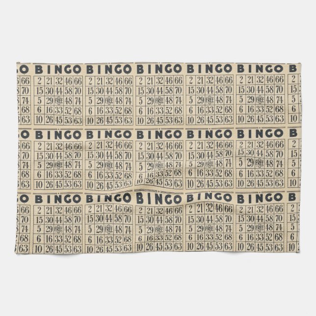 Linge De Cuisine Carte Bingo vintage (Horizontal)