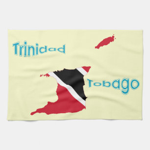 Linge De Cuisine Carte de drapeau du Trinidad-et-Tobago