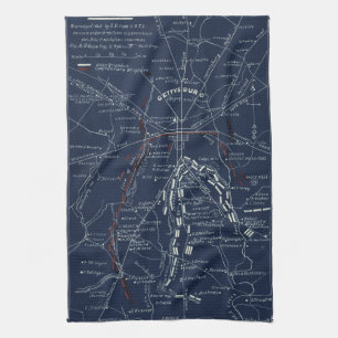 Linge De Cuisine Carte de guerre civile de champ de bataille de
