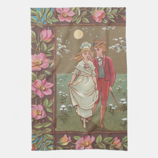 Linge De Cuisine Carte de la Saint-Valentin romantique antique, 187