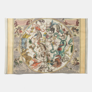 Linge De Cuisine Carte de l'étoile zodiaque céleste du ciel de la c